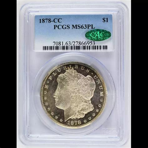 1878-CC Morgan Silver Dollar PCGS MS-63 PL CAC - Harbor Coin Company