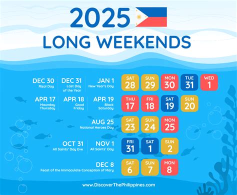 2025 Philippine Long Weekends - Discover The Philippines