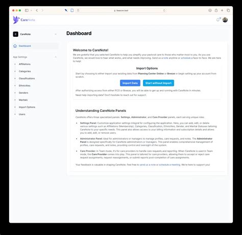 CareNote | Planning Center Integrations