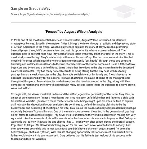 Image result for fences script analysis