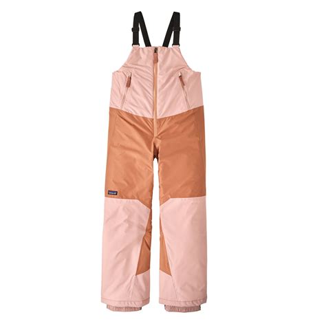 Patagonia Kids' Powder Town Snow Bibs - Mallow Pink
