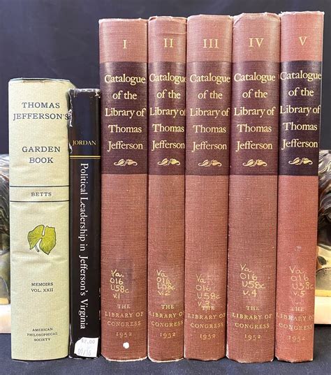 At Auction: Thomas Jefferson, THOMAS JEFFERSON BOOK SET, 7 VOLUMES