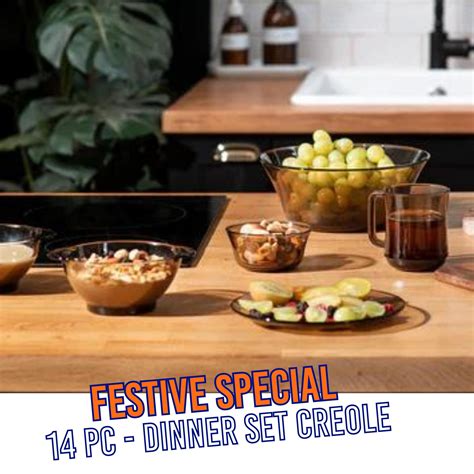 Duralex® 14 Piece Dinner Set Creole – Home Asia Store