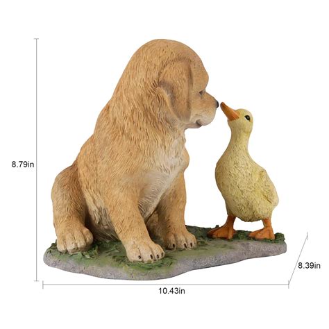 Dog & Duck Outdoor Garden Statue, 10" | At Home