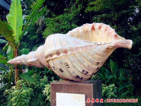 植物园玻璃钢仿真海螺雕塑 - 卓景雕塑公司