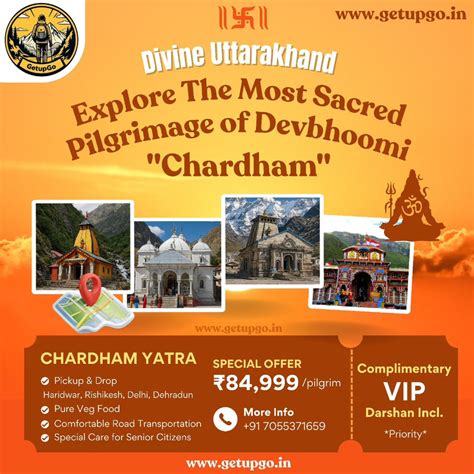 Char Dham Yatra Package - Luxury Tour | VIP Darshan, AC Travel – getupgo