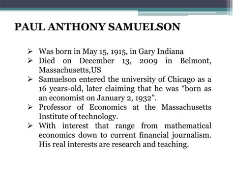Paul Samuelson Biography 的图像结果