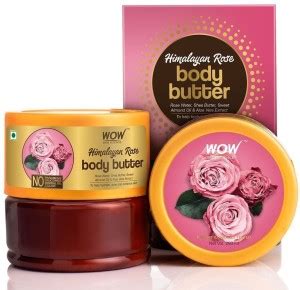 WOW SKIN SCIENCE Himalayan Rose Body Butter- with Rose Water, Shea ...