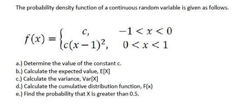 Image result for Probability Density Function of Continuous Random Variable