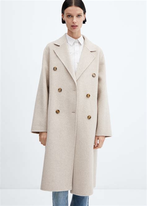 Handmade oversized wool coat - Women | MANGO OUTLET USA