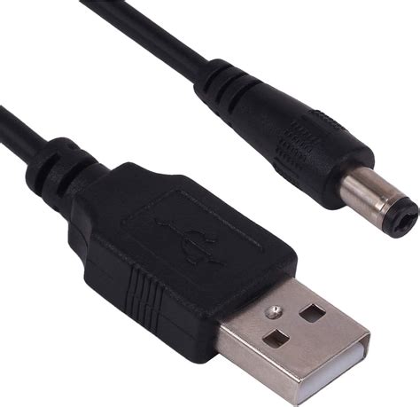 Sawanork USB to DC 5V Power Cord, Universal 5.5x2.1mm Plug Jack ...