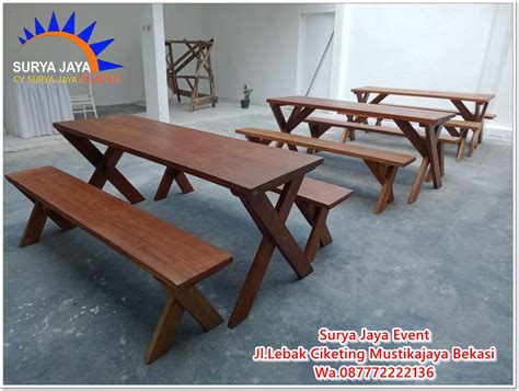 Rental Meja Kursi Kayu Taman Kualitas Terbaik Siap Kirim