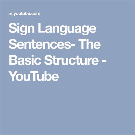 Image result for Sign Language Sentence Structure