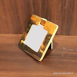 Wooden Pocket Mirror - Lady Painting (Pack of 4pc) (Product Code 2880 ...