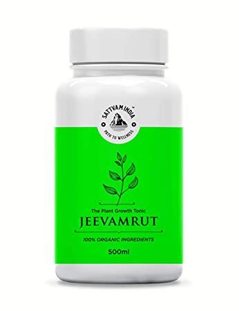 SattvamIndia Jeevamrut Organic Liquid Fertilizer for Plants Growth (500 ...