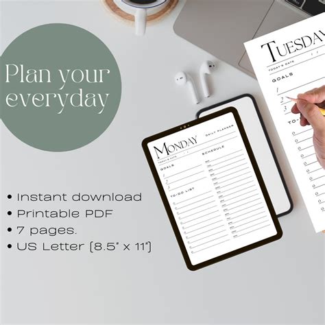 Image result for Printable Task Planner