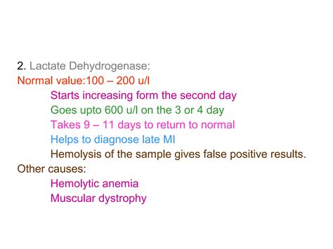 Normal Value Of Lactate Dehydrogenase