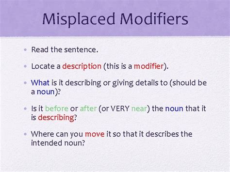Image result for Basic Sentence Error Misplaced Modifiers
