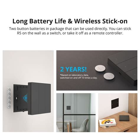 SONOFF SwitchMan R5 Scene Controller with eWeLink-Remote Control -Dim Gray