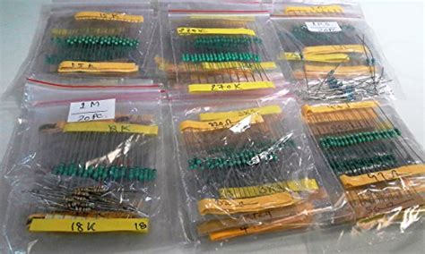 ROMTEK 54 Values Assorted Mixed Carbon Film Resistors Lot 5% 0.25W Kit ...