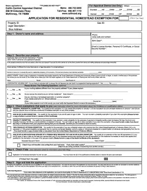 Collin county homestead exemption - Fill Out and Sign Printable PDF ...
