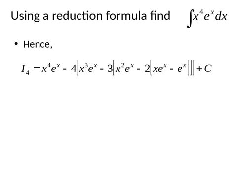 Integration by Reduction Method 的图像结果