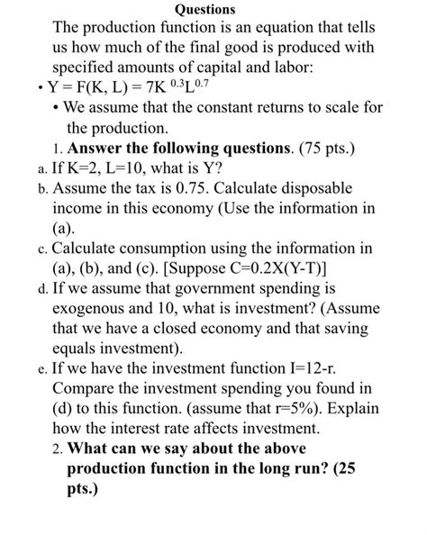 Production Function Questions and Answers 的图像结果