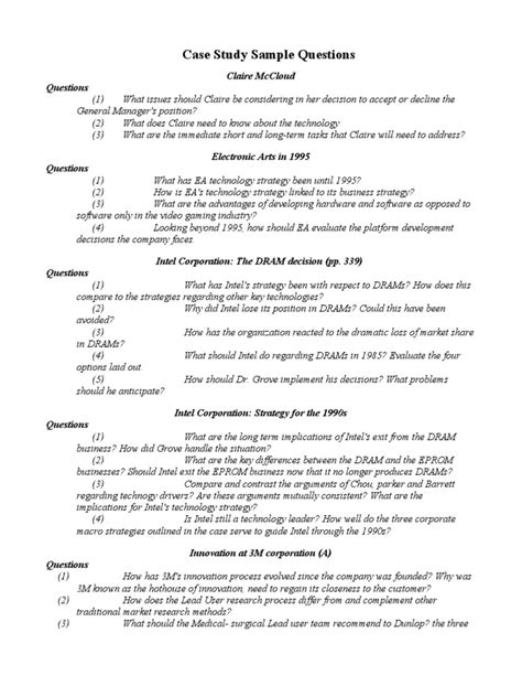 Image result for Case Study Example Question