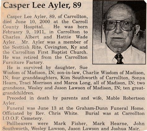 Carroll County Obituaries