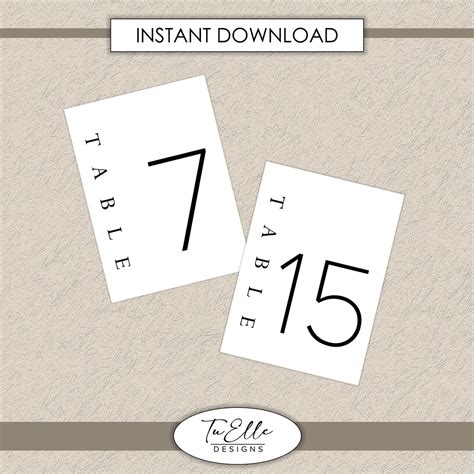 INSTANT DOWNLOAD Table Numbers Printable Numbers 1-40 - Etsy