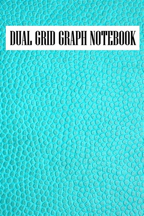Dual Grid Graph Notebook: Half Lined Half Graph Composition Paper on ...