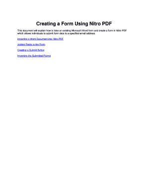 Fillable Online Creating a Form Using Nitro PDF Fax Email Print - pdfFiller