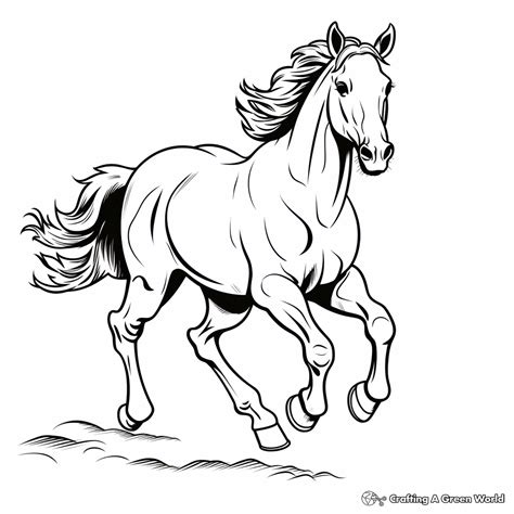 Running Horse Clipart Black And White