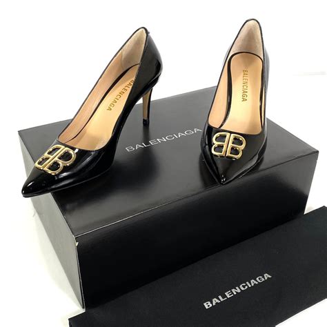 balenciaga ayakkabi topuklu siyah rugan - canta ayakkabi