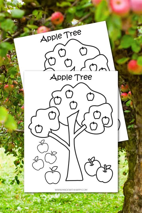 Apple Tree Printable 的图像结果