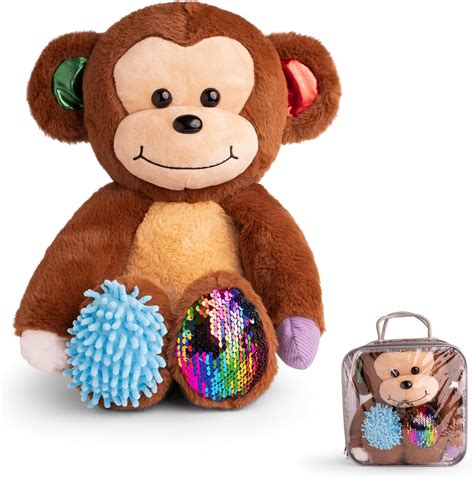 Amazon.com: ODOXIA Sensory Monkey Stuffed Animal | Sensory Plush Toy ...