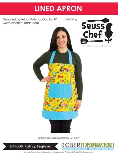 Seuss Chef Apron - FREE Apron Pattern