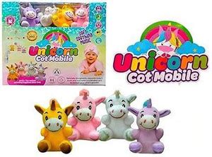 AWALS Toymoy Unicorn Bed Ring Cot Mobile with Music and Rattles ...