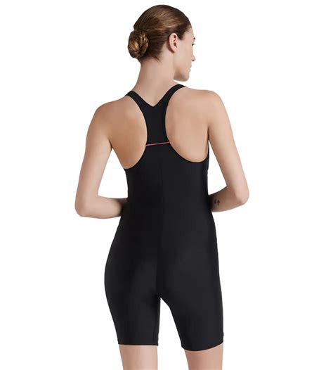 Buy Speedo Classic Reacerback Legsuit Black-Fandango-Pink Swimwear ...