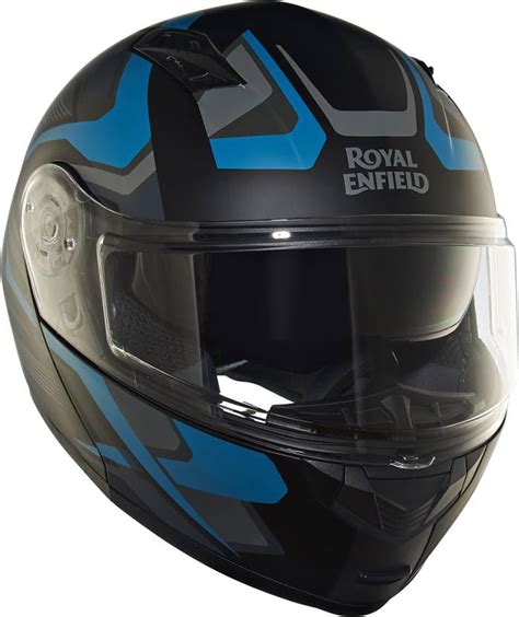 ROYAL ENFIELD LWING MDLR MULTI RAYS MAT BLUE (XL)62 CM Motorbike Helmet ...