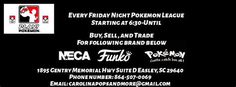 Pokemon League & Trade Night Every Friday Night. , 1895 Gentry Memorial ...