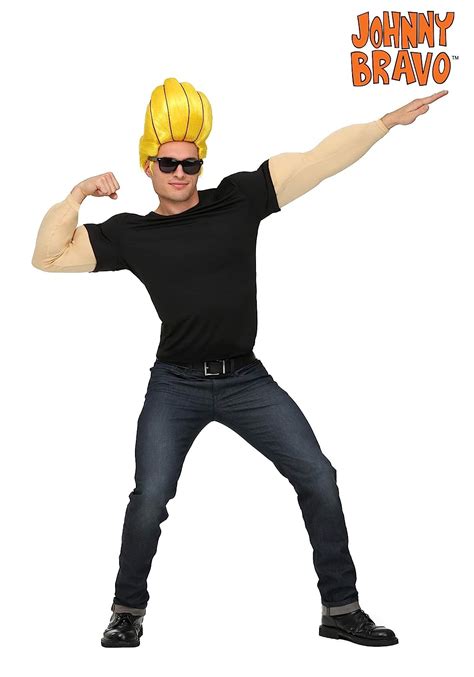 Buy Johnny Bravo Costume for Adults Men's Johnny Bravo Muscle Shirt ...