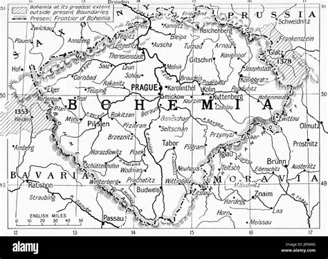 Bohemia map hi-res stock photography and images - Alamy