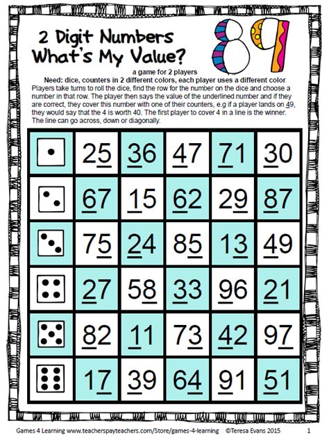 Image result for 2-Digit Numbers Value