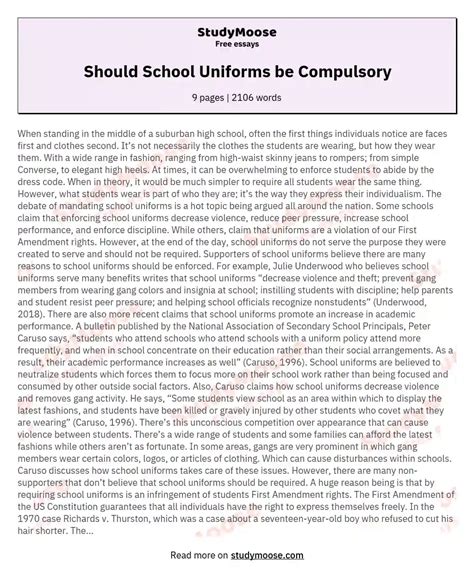 Why Should School Uniform Not Be Compulsory at Wendy Hopkins blog
