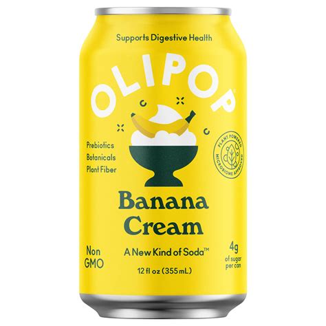 Olipop Prebiotic Soda - Banana Cream - Keep Chilled, 12 oz | Central ...