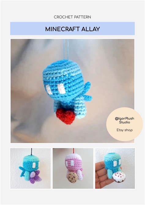Crochet Pattern Minecraft Allay Minecraft Plush Amigurumi - Etsy India