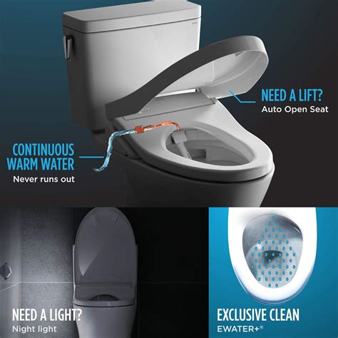 Buy TOTO® WASHLET+® Carlyle® II One-Piece Elongated 1.28 GPF Toilet and ...