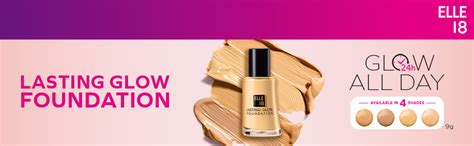 Buy Elle18 Radiant Lasting Glow Liquid Foundation - 01 Pearl, Pearl, 27 ...