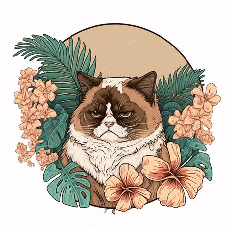 Premium Photo | Watercolor cat drawing